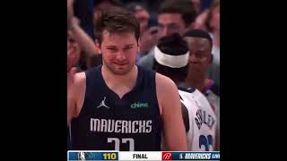 Luka Doncic daps up Patrick Beverley and then waves goodbye