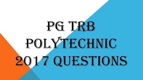 PGTRB/POLYTECHNIC DIFFERENTIAL EQUATIONS 2017 QUESTIONS