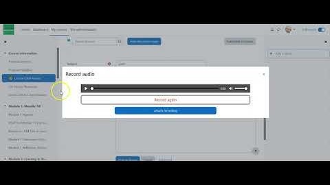 How to use the Record Audio feature in Moodle 4.0