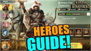 EVERYTHING You Need To Know About HEROES! Game Of Empires: Warring Realms Heroes Guide screenshot 1