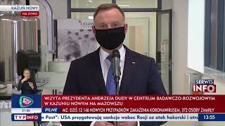Wizyta Prezydenta Andrzeja Dudy W Centrum Badawczo-Rozwojowym Celon Pharma S.a.