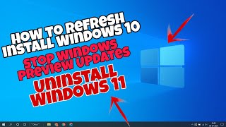 how to refresh install windows 10 || stop windows insider preview updates || funwithit ||