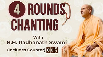 4 Rounds CHANTING (Japa) of Hare Krishna Mahamantra by H.H. Radhanath Swami ¬ with Counter 📿