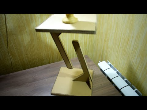 DIY. Как сделать левитирующий стол тенсегрити из картона.How to make a floating  table out