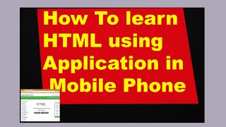 How to learn html in w3school / learn html in mobile application / learn html offline  in 1 month screenshot 5