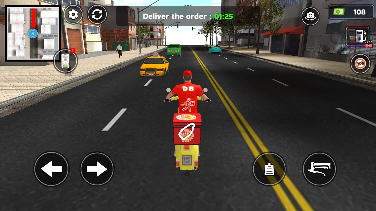 RIDER FOOD DELIVERY SIMULATOR | GAMEPLAY | ANDROID MOBILE GAME | GURU GAMES | 