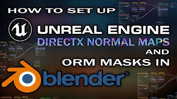 Set up DirectX normal maps and ORM masks in Blender