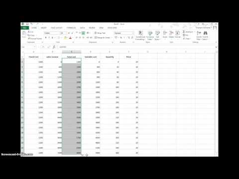 How to produce a break even chart in Excel by Graham
