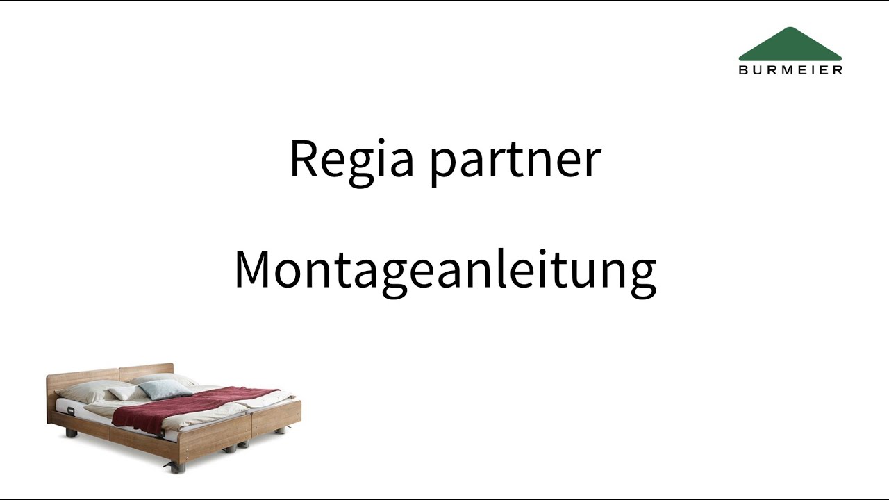 Montageanleitung | Pflegebett Regia als Partnerbett | Burmeier