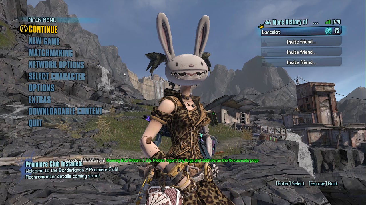 Borderlands 2 Reborn Mod Not working