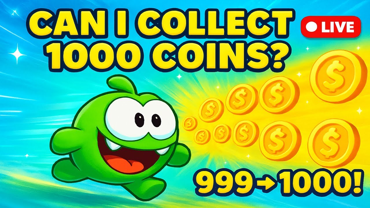 “Can I Collect 1000 Coins in One Run? 💰 | Om Nom Run LIVE Challenge 🔴”