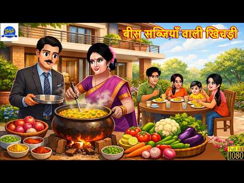बीस सब्जियाँ वाली खिचड़ी | Hindi Kahani | Hindi Cartoon | Moral Stories | Hindi Story | Kahani |Story