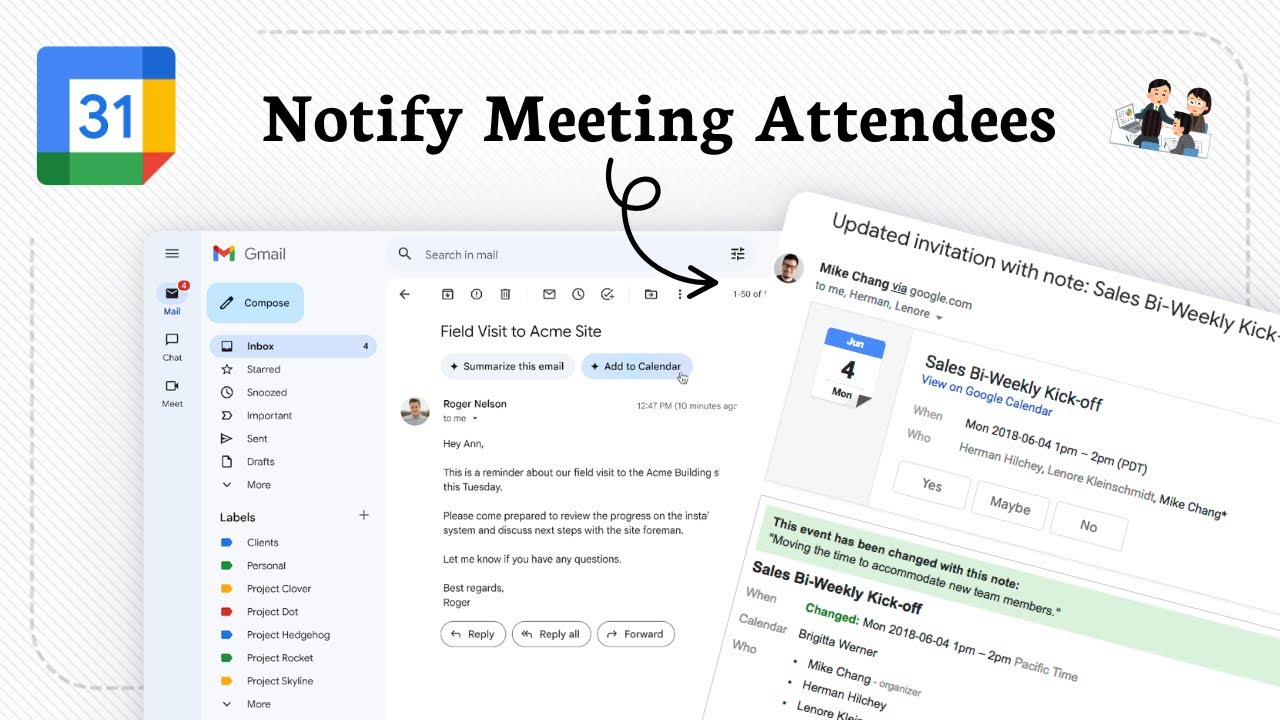 Как отправить электронное письмо в Google Календаре