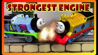 Who is the Strongest? Hyper Glow or Monkey Mania! THOMAS AND FRIENDS Trackmaster Strongest Engine