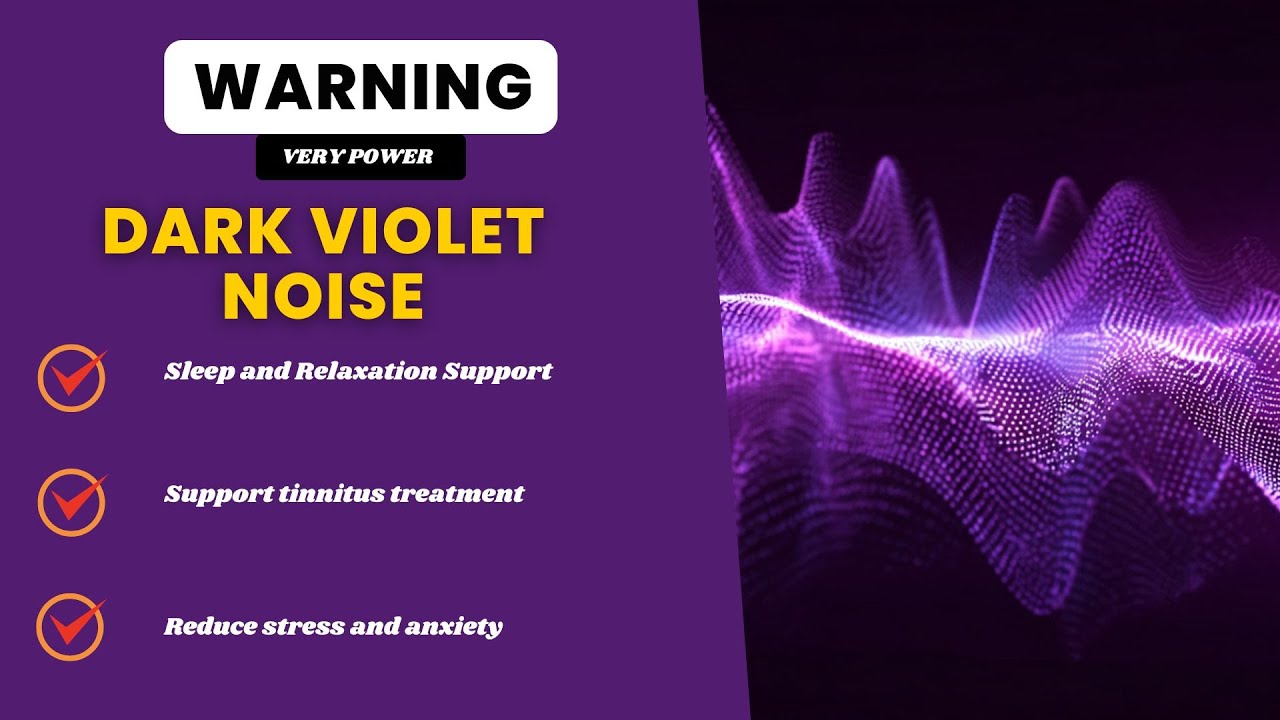 Dark Violet Noise for Uninterrupted Sleep | BLACK SCREEN | Tinnitus & Anxiety Relief
