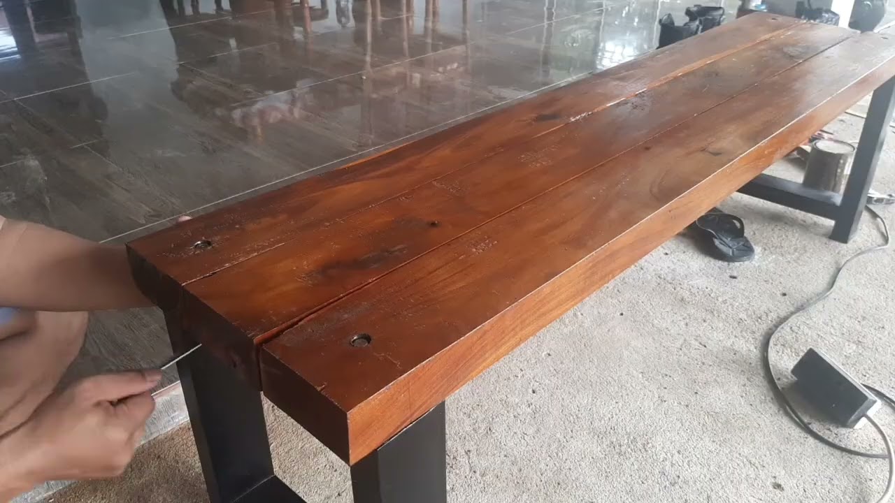 Kursi minimalis Hasil karya Pak Bhabin#polisikreatif #kursiminimalis#kursikayubalok