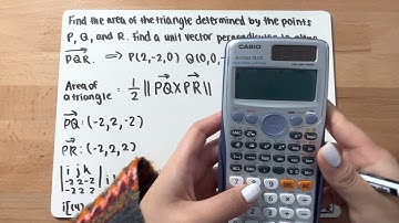 Calc 3 Ch.12 Find Area of a Triangle determined by 3 points | Unit Vector Perpendicular to the Plane