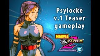 Marvel vs Capcom 2 M.U.G.E.N. Project - Psylocke v1 Teaser Gameplay