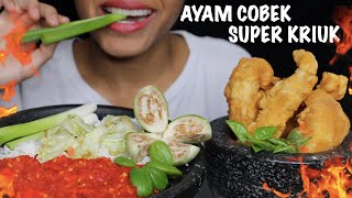 ASMR AYAM KRIUK SAMBEL COBEK collab with @tyaasmr7637 || ASMR MUKBANG NDONESIA || ASMR cooking
