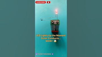 Zener Diode + LED + 9V Battery = Amazing Result! 🔋💡#electronic #led #experiment