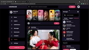 Responsive Social Media Website With Theme Customization Using HTML CSS & JavaScript