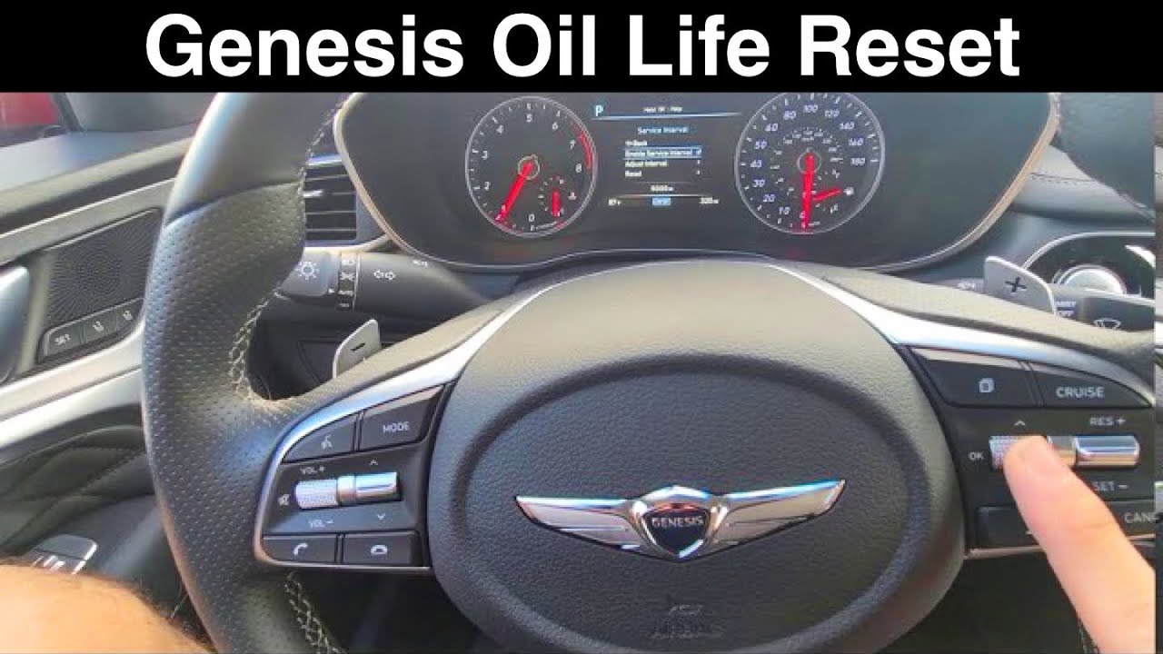 2019 Genius G70 maintenance reminder reset / oil life how to Genesis