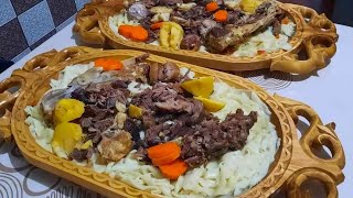 Готовим вкусный БЕШБАРМАК Казахское мясное блюдо.Быстрое и простое приготовление.ЕТ АСУ.