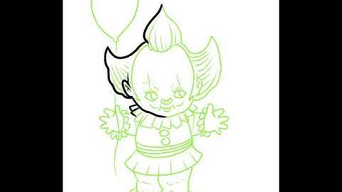 Black Mass Procreate Time Lapse Drawing Music Video (Kewpiewise) X Pennywise(Pennywise)