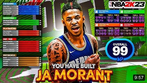 NBA 2K23 JA MORANT 87 BADGE SLASHER BUILD IS A GAME CHANGER👿🔥