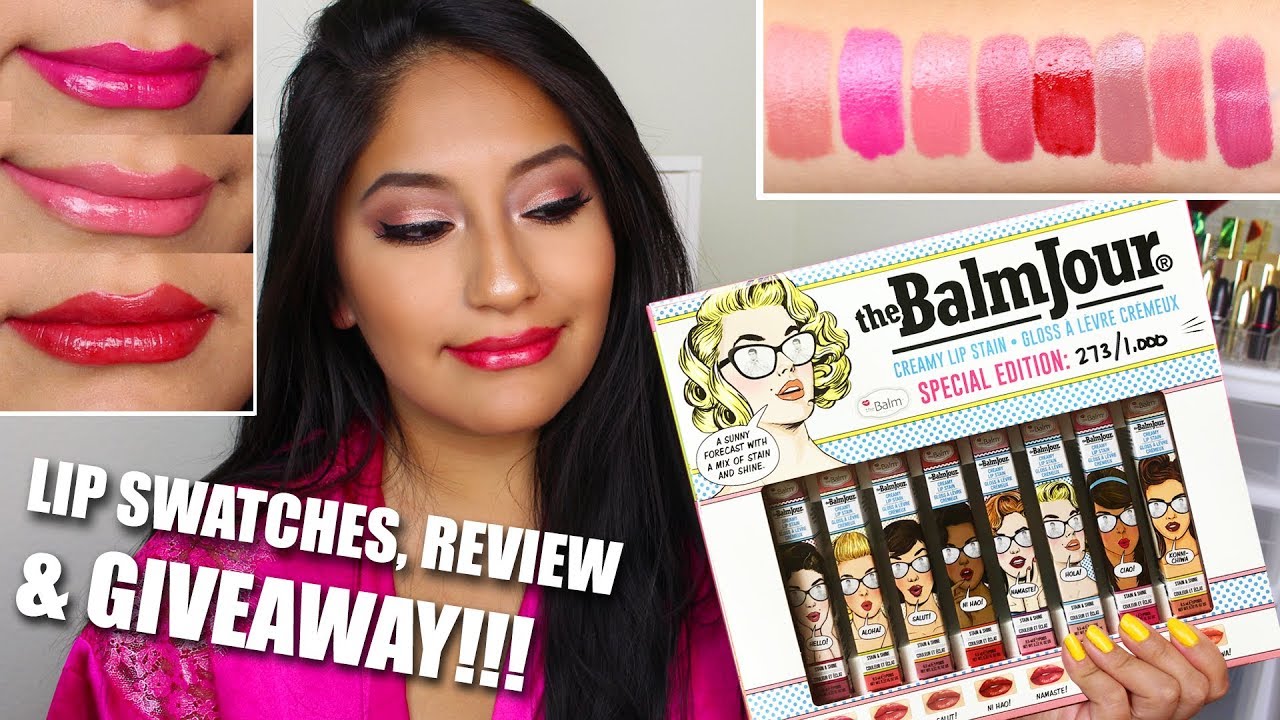 NEW TheBalm Jour LIP STAINS LIP SWATCHES/REVIEW!!!! YouTube