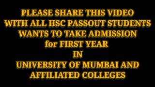 HOW TO FILL FIRST YEAR PRE ADMISSION FORM OF MUMBAI UNIVERSITY 2021-22