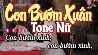 Karaoke Con Bướm Xuân Tone Nữ - Nhạc Xuân 2024