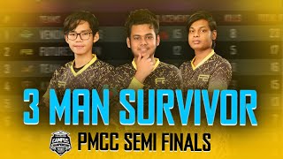 3 Man Survivor | PMCC SemiFinal Erangle Matches 5 Kills