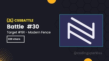 CSS Battle | Modern Fence (Target 191) | Battle #30 - Gradient