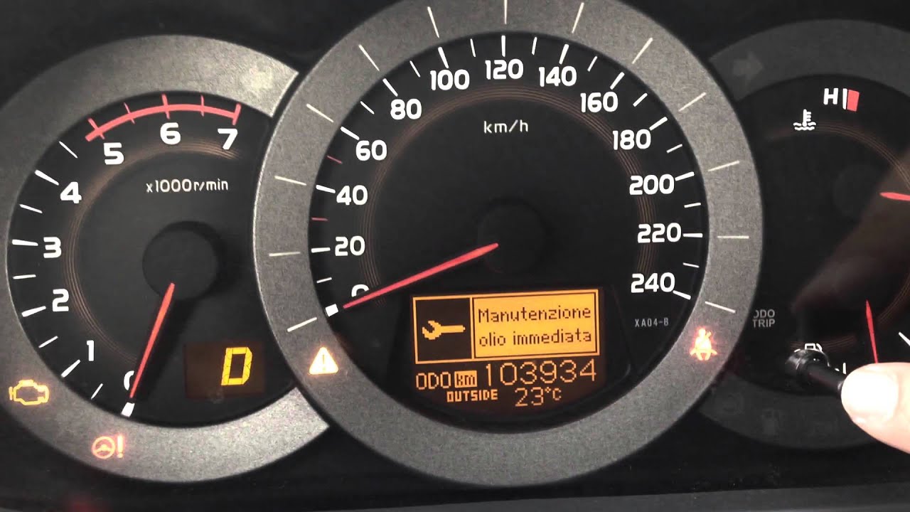 Toyota Rav4 - Reset Oil Light - Youtube