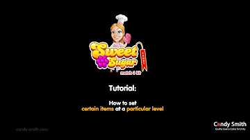 Sweet Sugar Match 3 Kit: How to set certain items at a particular level