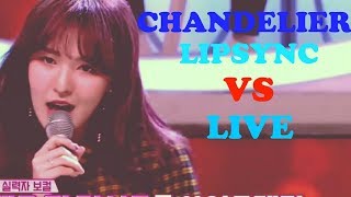 Wendy Cover Chandelier Lipsync vs Live 💙