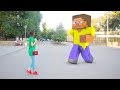 Real Life Minecraft vs Pacman