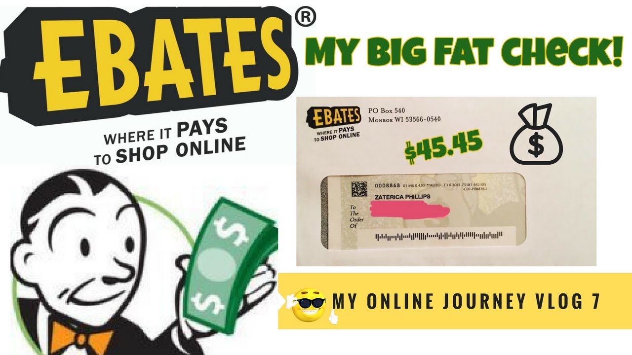 Ebates Update My BIG FAT Check 🤑 Proof! | 👩🏽‍💻My Online Journey Vlog 7
