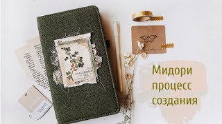 Скрапбукинг: МИДОРИ - процесс создания блокнота