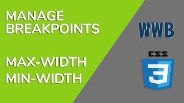 WYSIWYG Web Builder. Manage your breakpoints with max-width & min-width (English CC)