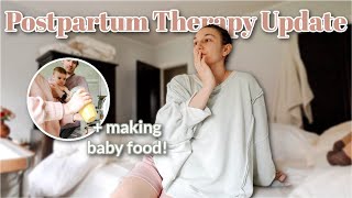 DAYS IN MY LIFE AS A NEW MOM | Postpartum Therapy Update, Making Her First Baby Food, Decluttering!