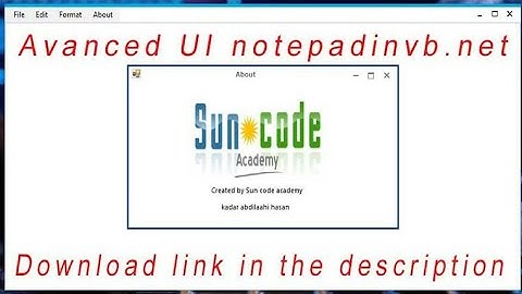 Avanced notepad in vb.net  free source code