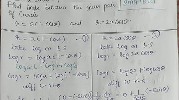 Find Angle between the pair of Curves r = a(1-cos(theta)) and r = 2acos(theta)