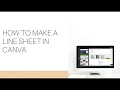 How to Make a Line Sheet In Canva in MINUTES