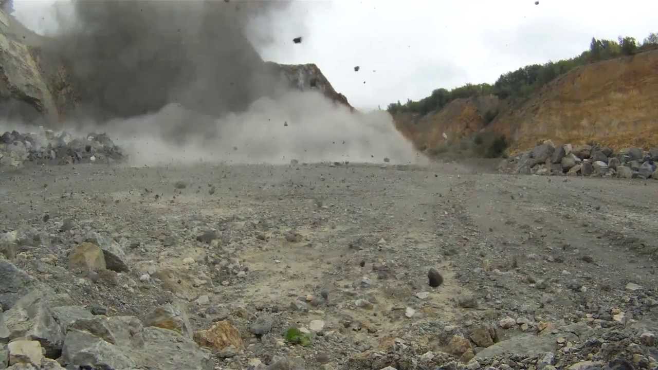 Blasting in the Langenberg Quarry in September 2013 YouTube