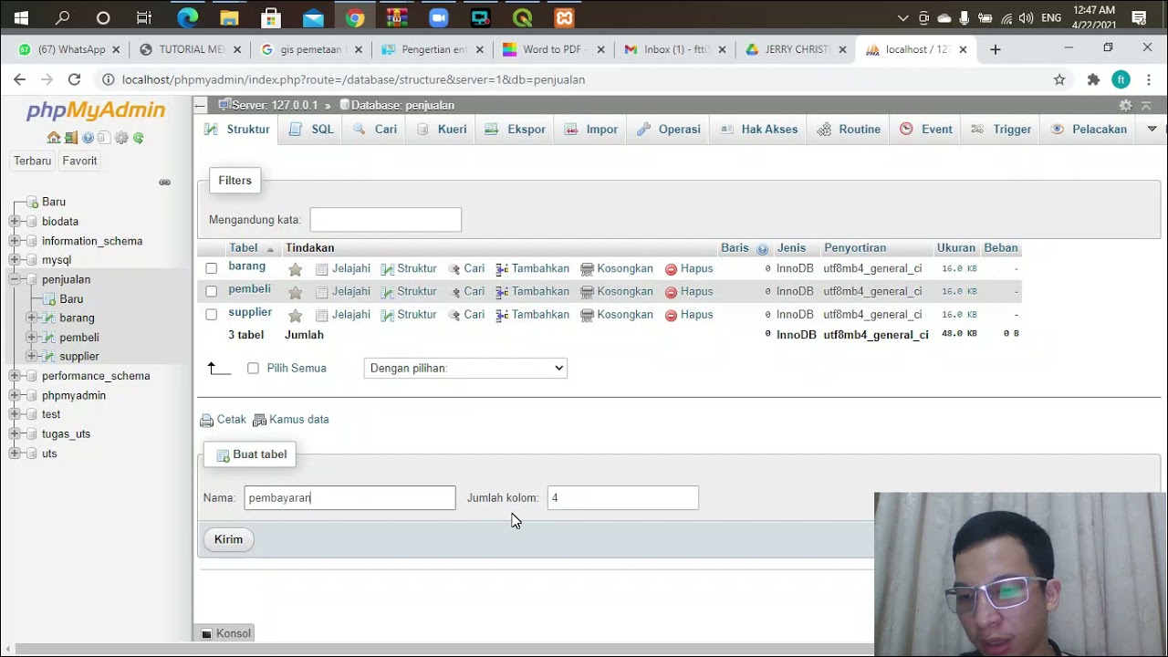 Tutorial - Membuat Database Penjualan