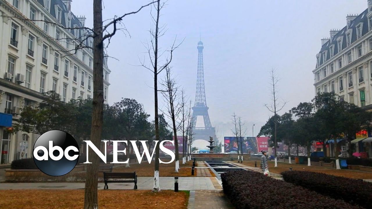 Eiffel Tower replica looms over China's Parisian-style 'ghost town