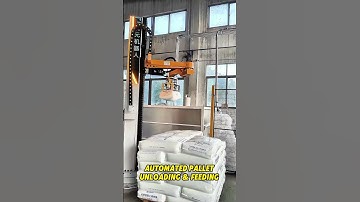 Automated Pallet Unloading & Feeding 😎#depalletizing #automation #palletizer #robotics #depalletizer