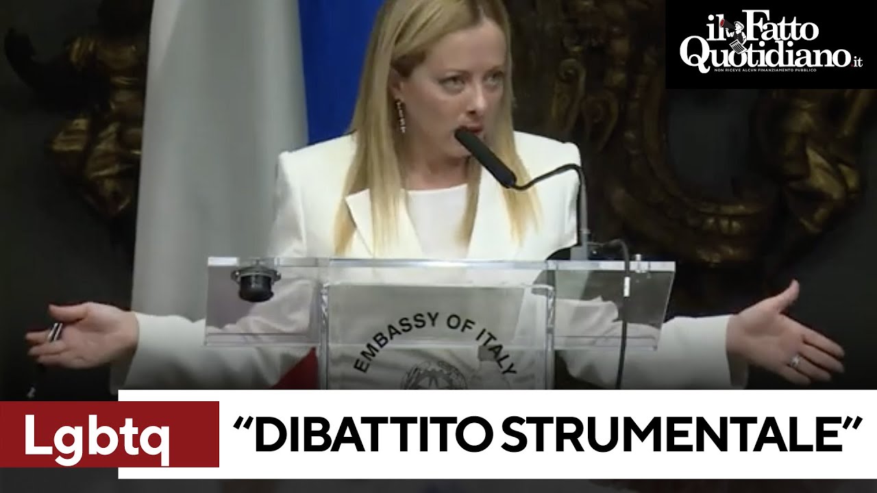 Diritti Lgbtq, Meloni: 